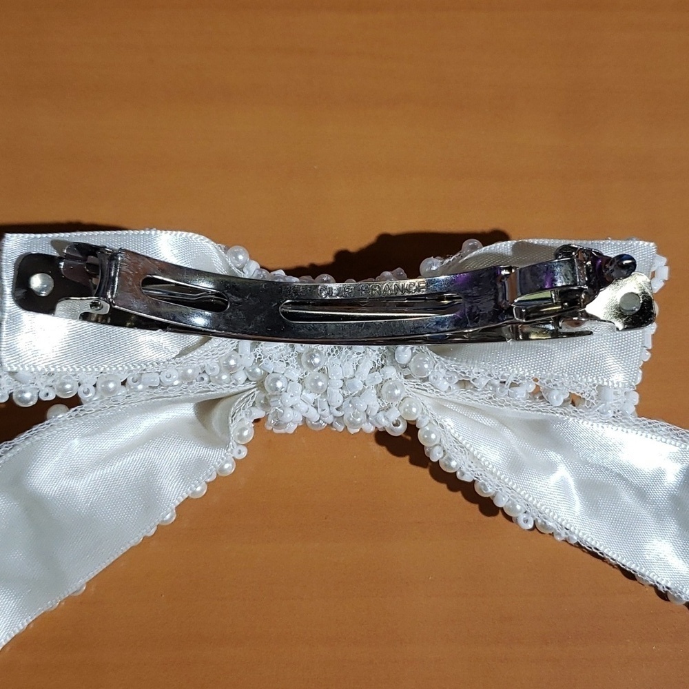 New- Faux Pearl Hair Barrette/ Clip - Picture 3 of 5
